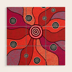 Authentic Aboriginal Art - Central Lands Wood Wall Art Gallery Image 1