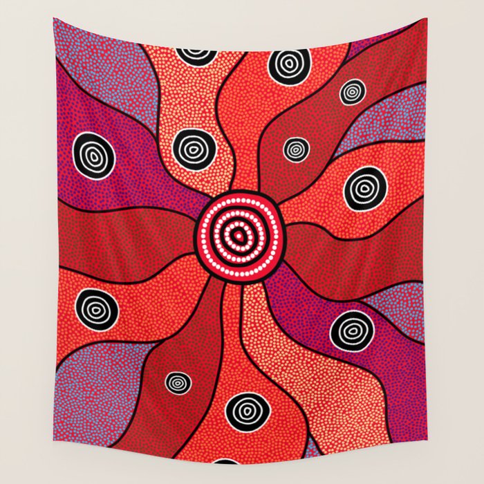 Authentic Aboriginal Art - Central Lands Wall Tapestry Gallery Image 1