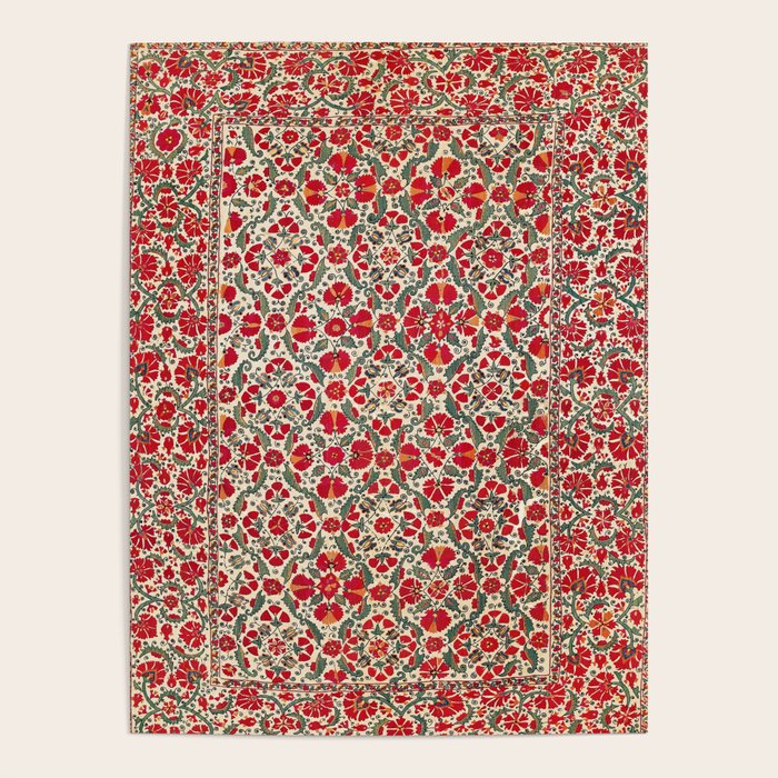 Bokhara Suzani 18th Century Floral Embroidery Print Poster Gallery Image 4