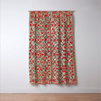 Bokhara Suzani 18th Century Floral Embroidery Print Window Curtain Gallery Image 3