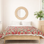 Bokhara Suzani 18th Century Floral Embroidery Print Duvet Cover Gallery Image 3