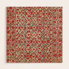 Bokhara Suzani 18th Century Floral Embroidery Print Wood Wall Art Gallery Image 1
