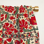 Bokhara Suzani 18th Century Floral Embroidery Print Window Curtain Gallery Image 2