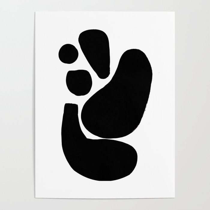 Footprints In Ink White Background Poster Gallery Image 4