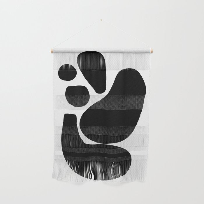 Footprints In Ink White Background Wall Hanging Gallery Image 1
