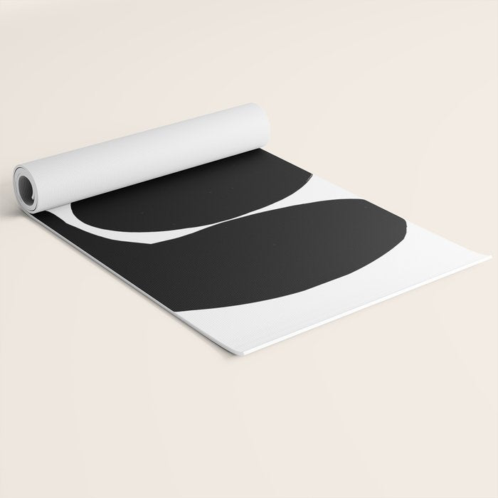 Footprints In Ink White Background Yoga Mat Gallery Image 2