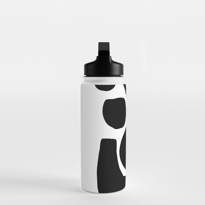 Footprints In Ink White Background Water Bottle Gallery Image 3