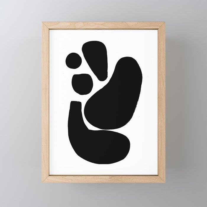 Footprints In Ink White Background Mini Art Print Gallery Image 1