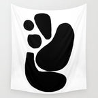 Footprints In Ink White Background Wall Tapestry Gallery Image 4