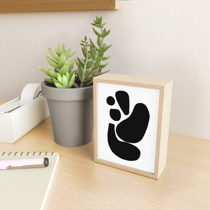 Footprints In Ink White Background Mini Art Print Gallery Image 2