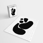 Footprints In Ink White Background Jigsaw Puzzle Gallery Image 2