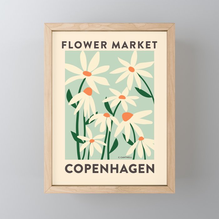 Flower Market Copenhagen - Matisse Inspired Mini Art Print Gallery Image 1