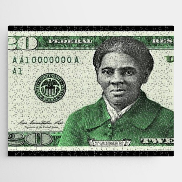 Proposed African American Icon Harriet Tubman Single U.S. Mint 20 Dollar bill Jigsaw Puzzle Gallery Image 1