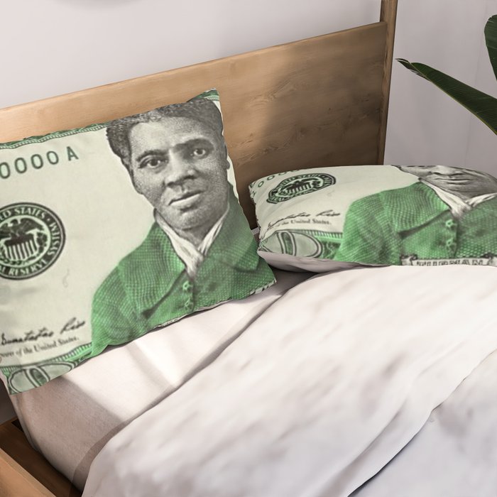 Proposed African American Icon Harriet Tubman Single U.S. Mint 20 Dollar bill Pillow Sham Gallery Image 2