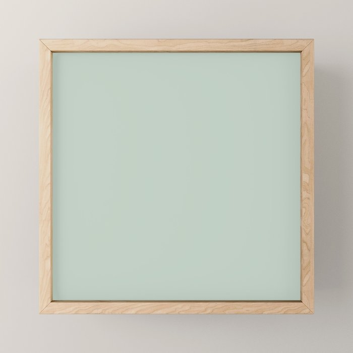 Light Sage Green Solid Mini Art Print Gallery Image 1