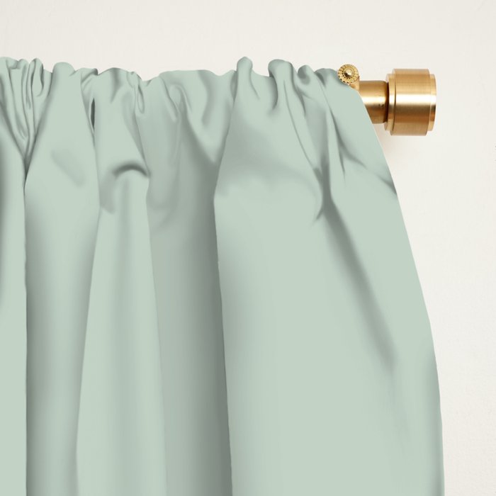 Light Sage Green Solid Window Curtain Gallery Image 2