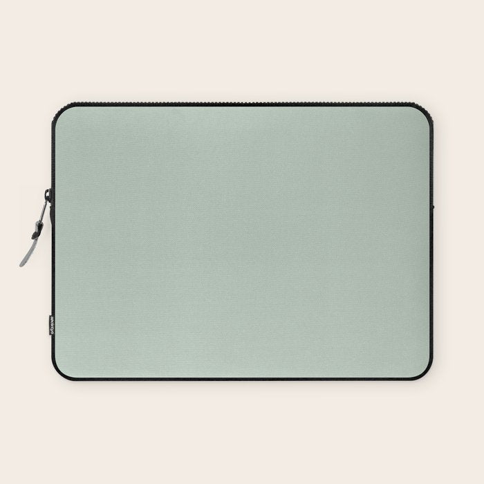 Light Sage Green Solid Laptop Sleeve Gallery Image 1