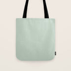 Light Sage Green Solid Tote Bag Gallery Image 1