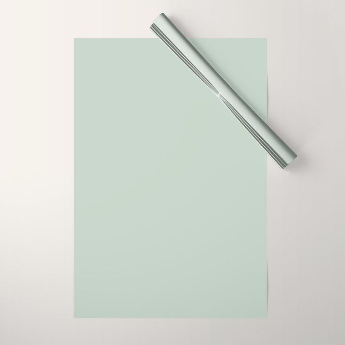 Light Sage Green Solid Wrapping Paper Gallery Image 1