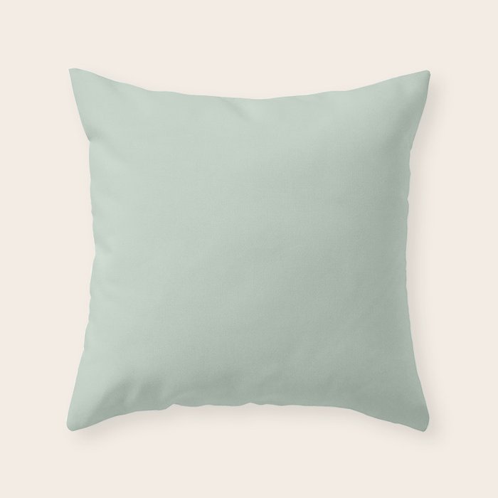 Light Sage Green Solid Throw Pillow Gallery Image 6
