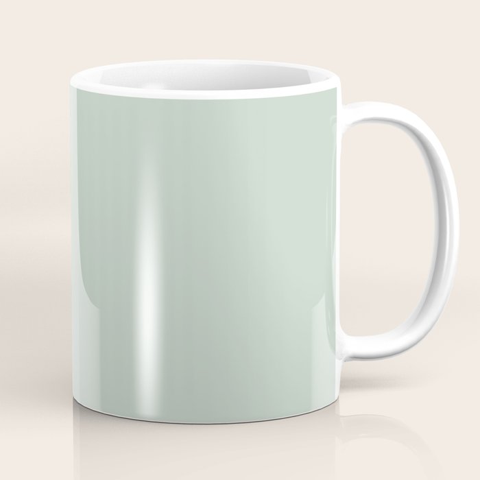 Light Sage Green Solid Coffee Mug Gallery Image 1