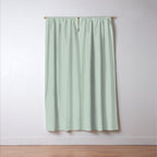 Light Sage Green Solid Window Curtain Gallery Image 3