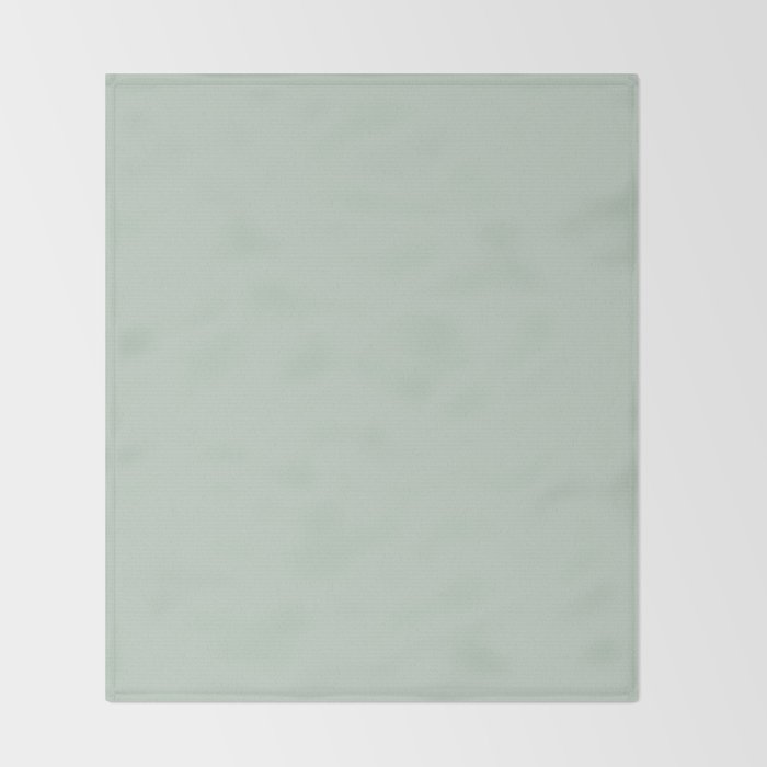 Light Sage Green Solid Throw Blanket Gallery Image 2