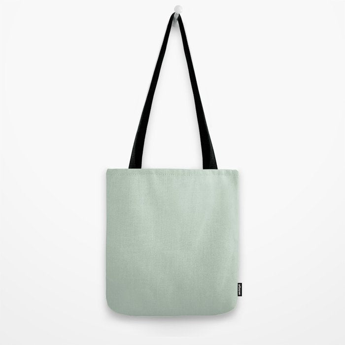 Light Sage Green Solid Tote Bag Gallery Image 2