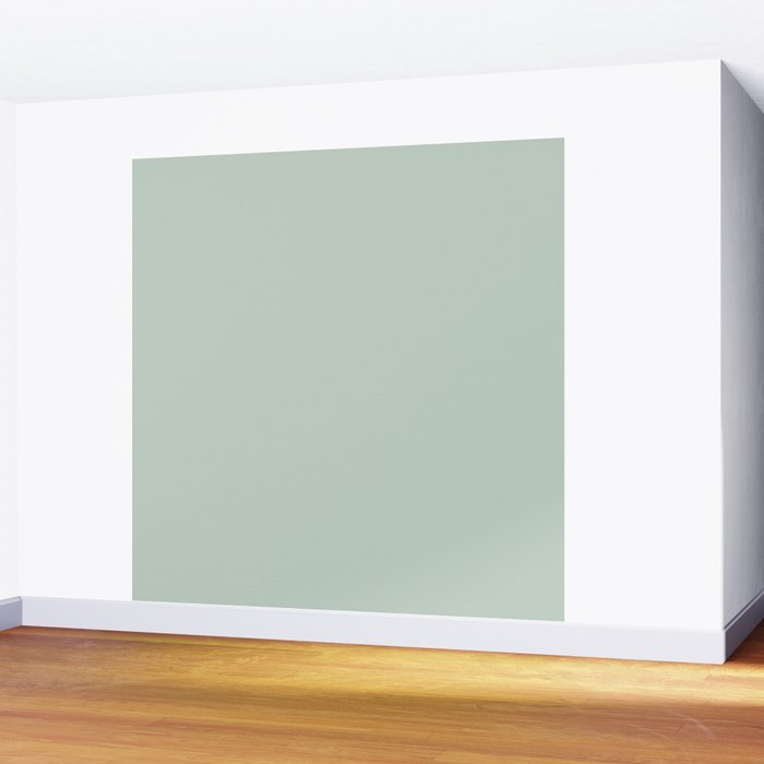 Light Sage Green Solid Wall Mural Gallery Image 2