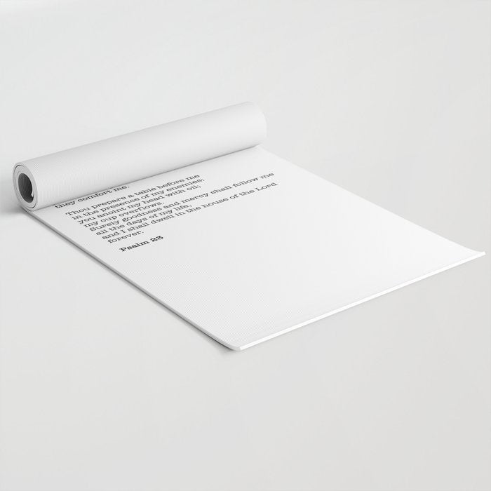 Psalm 23 Bible Verse Print - The LORD is my shepherd Yoga Mat Gallery Image 2