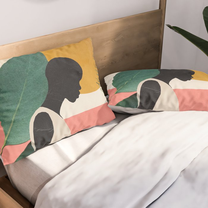 Tropical Girl Pillow Sham Gallery Image 2