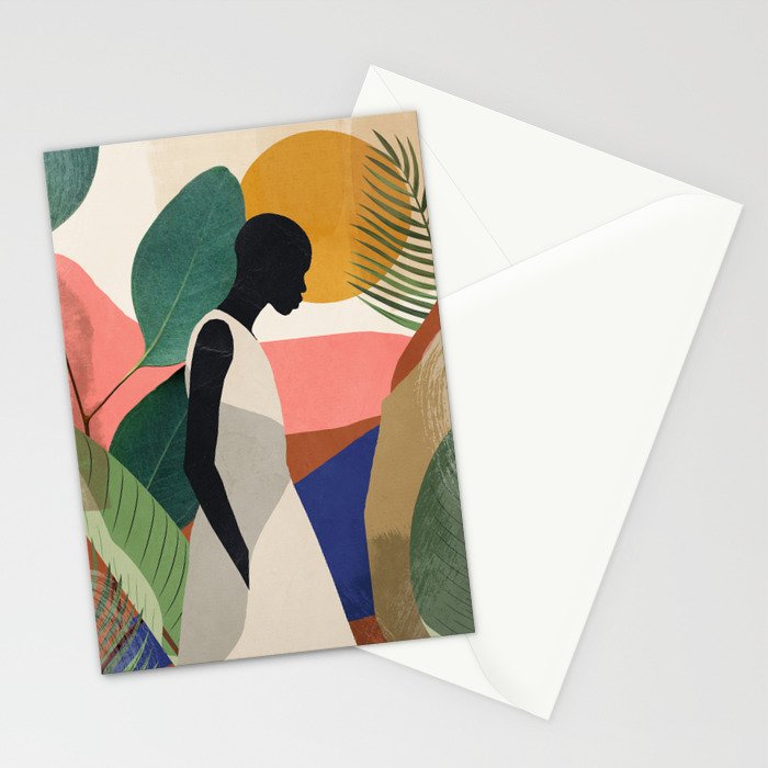 Tropical Girl Stationery Card Gallery Image 2