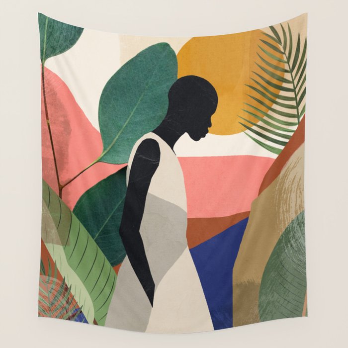 Tropical Girl Wall Tapestry Gallery Image 4