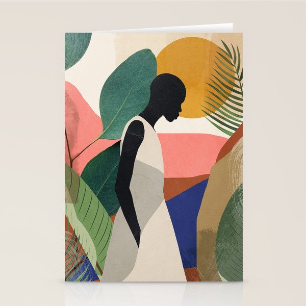 Tropical Girl Stationery Card Gallery Image 1