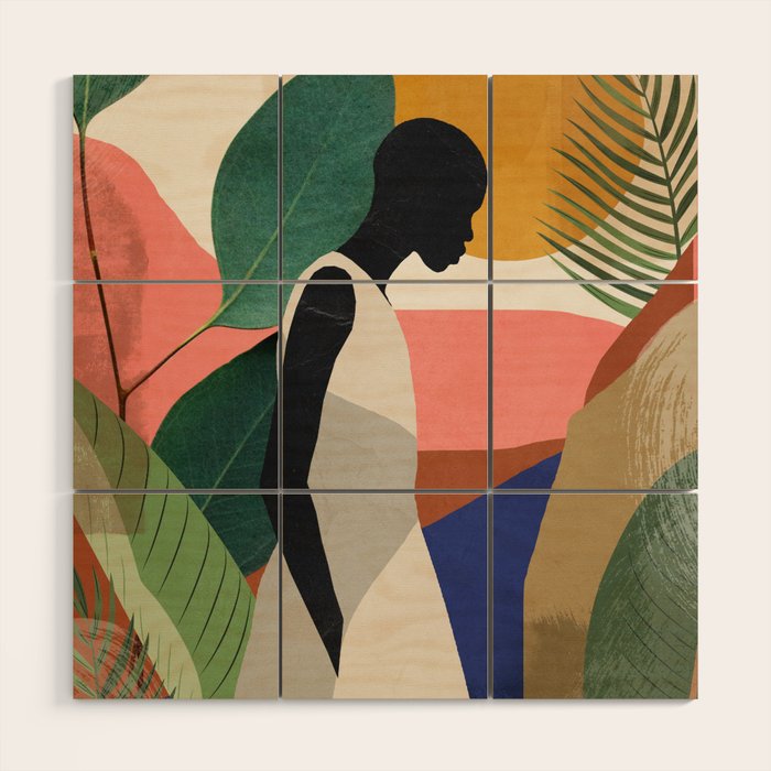 Tropical Girl Wood Wall Art Gallery Image 1