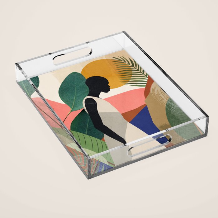 Tropical Girl Acrylic Tray Gallery Image 1