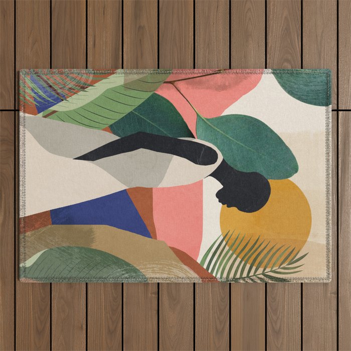 Tropical Girl Outdoor Rug Gallery Image 1