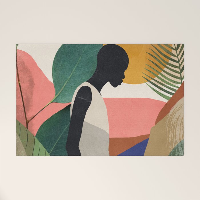 Tropical Girl Welcome Mat Gallery Image 1