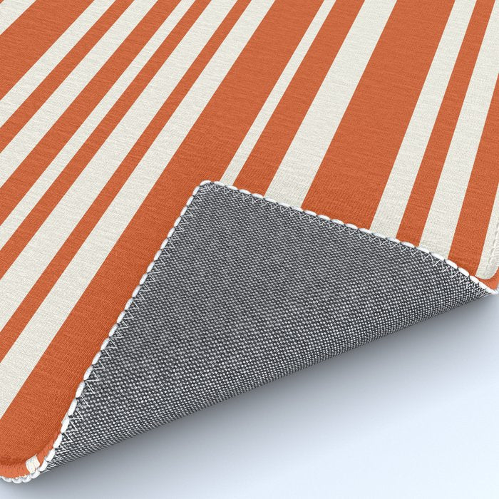 Classic Stripes XLVIII - Bright Retro Red Rug Gallery Image 4