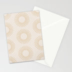 Minimalist Sunray Pattern XIV Natural Neutral Stationery Card Gallery Image 2