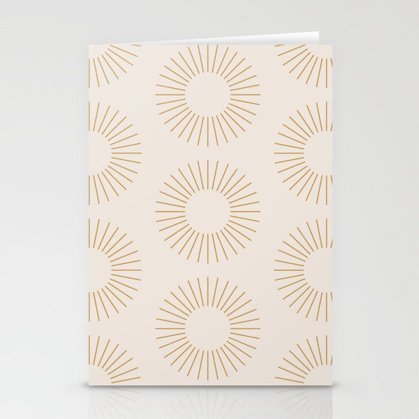 Minimalist Sunray Pattern XIV Natural Neutral Stationery Card Gallery Image 2