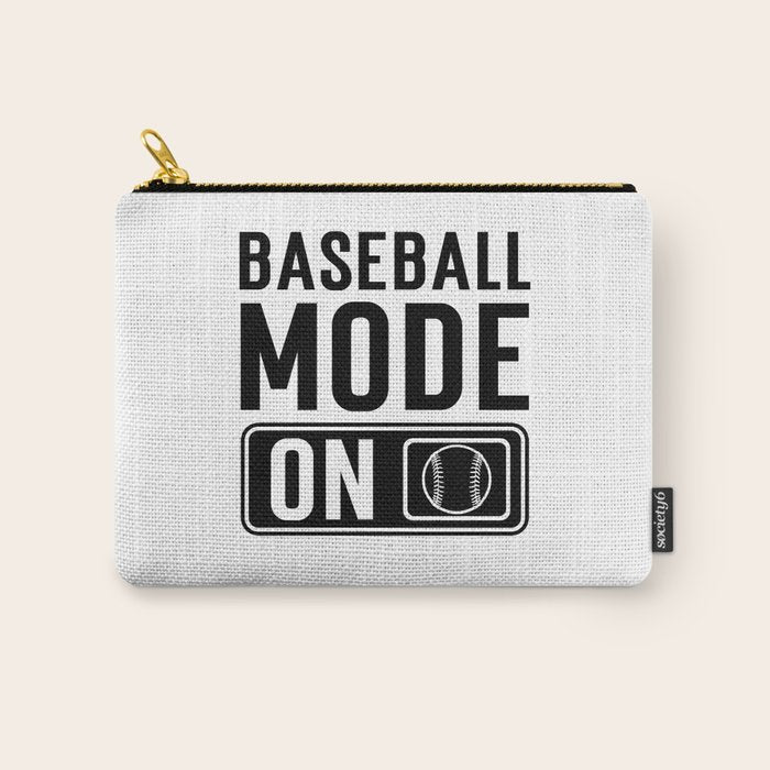 Baseball Mode On Carry All Pouch Gallery Image 1