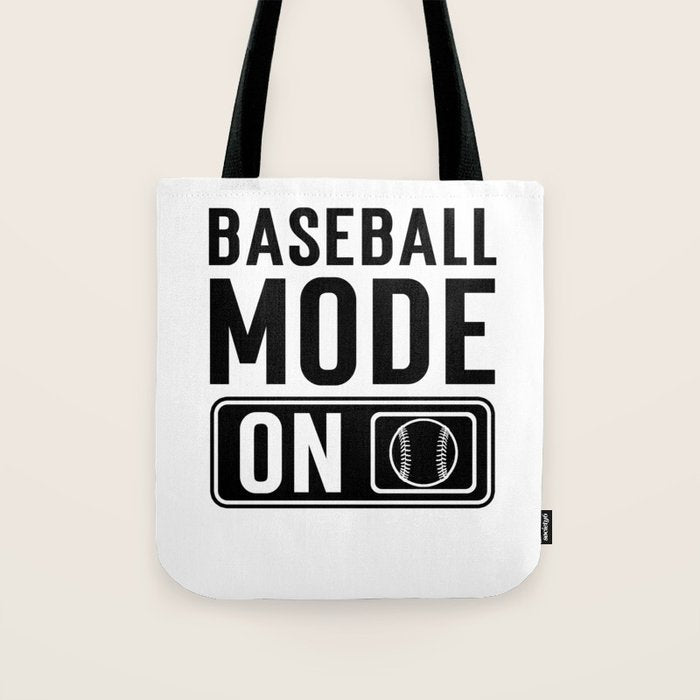 Baseball Mode On Tote Bag Gallery Image 1