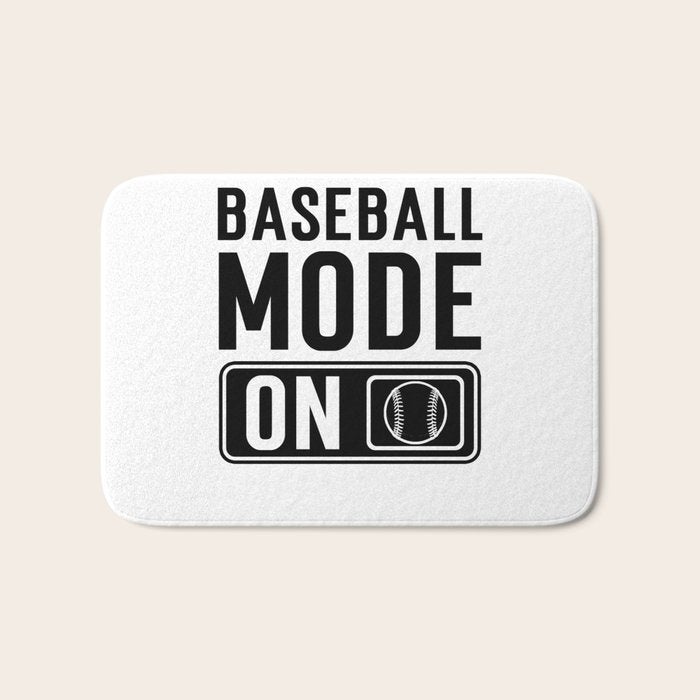 Baseball Mode On Bath Mat Gallery Image 1