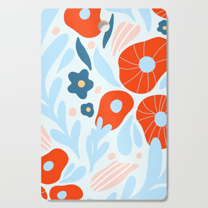 Red flowers Cutting Board Gallery Image 1