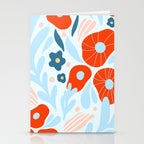 Red flowers Stationery Card Gallery Image 2