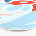 Red flowers Bath Mat Gallery Image 3