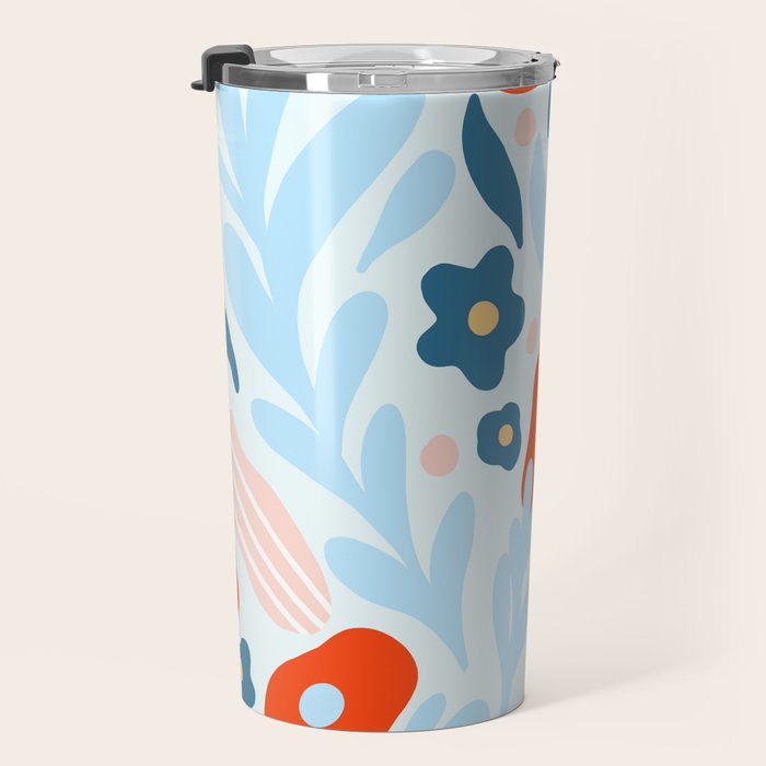 Red flowers Travel Mug Gallery Image 3