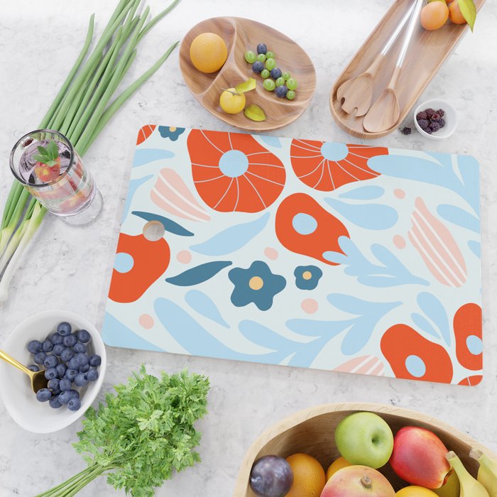 Red flowers Cutting Board Gallery Image 2