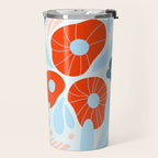 Red flowers Travel Mug Gallery Image 2